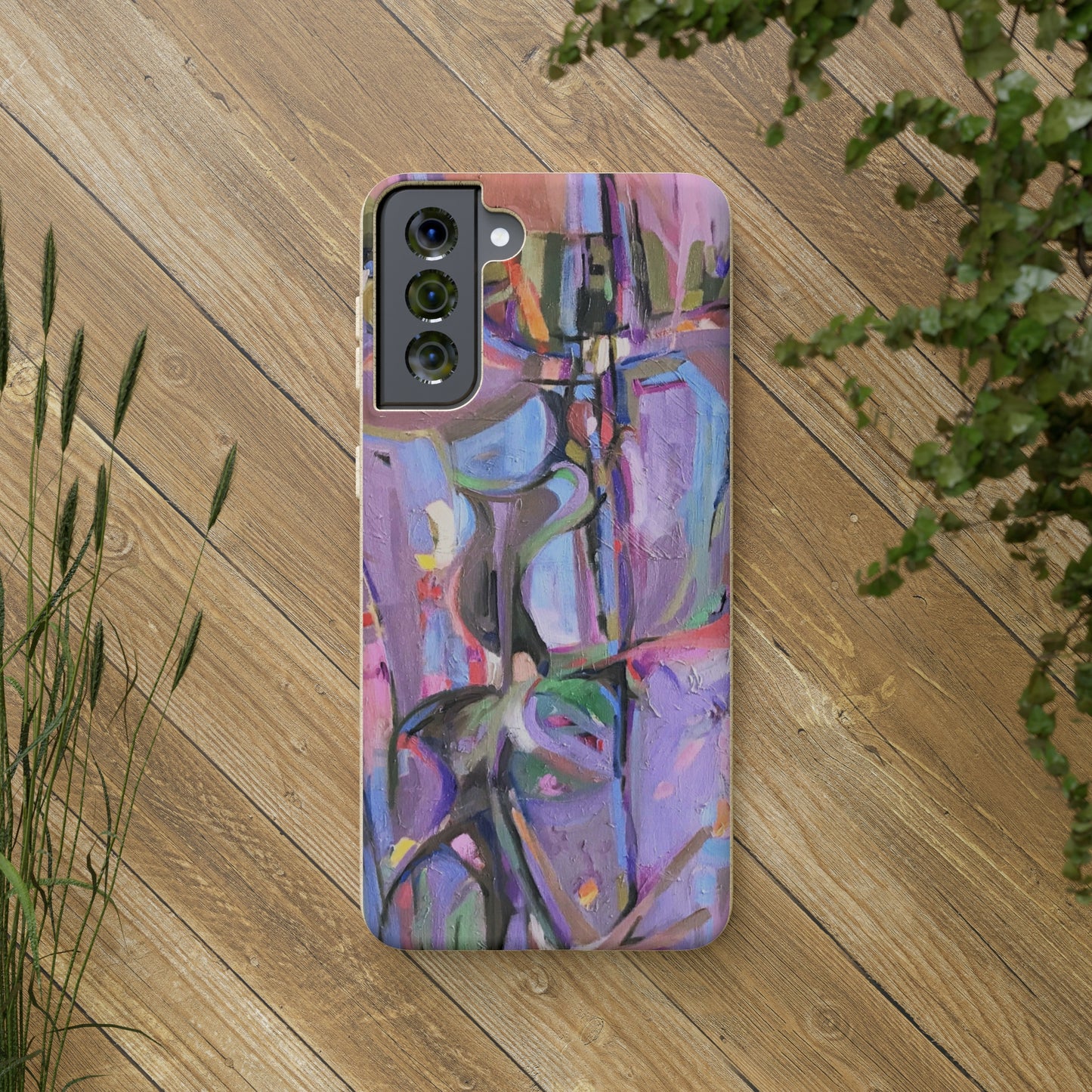 Biodegradable Phone Case with 'Passages' Abstract Original Artwork by Barbara Cleary