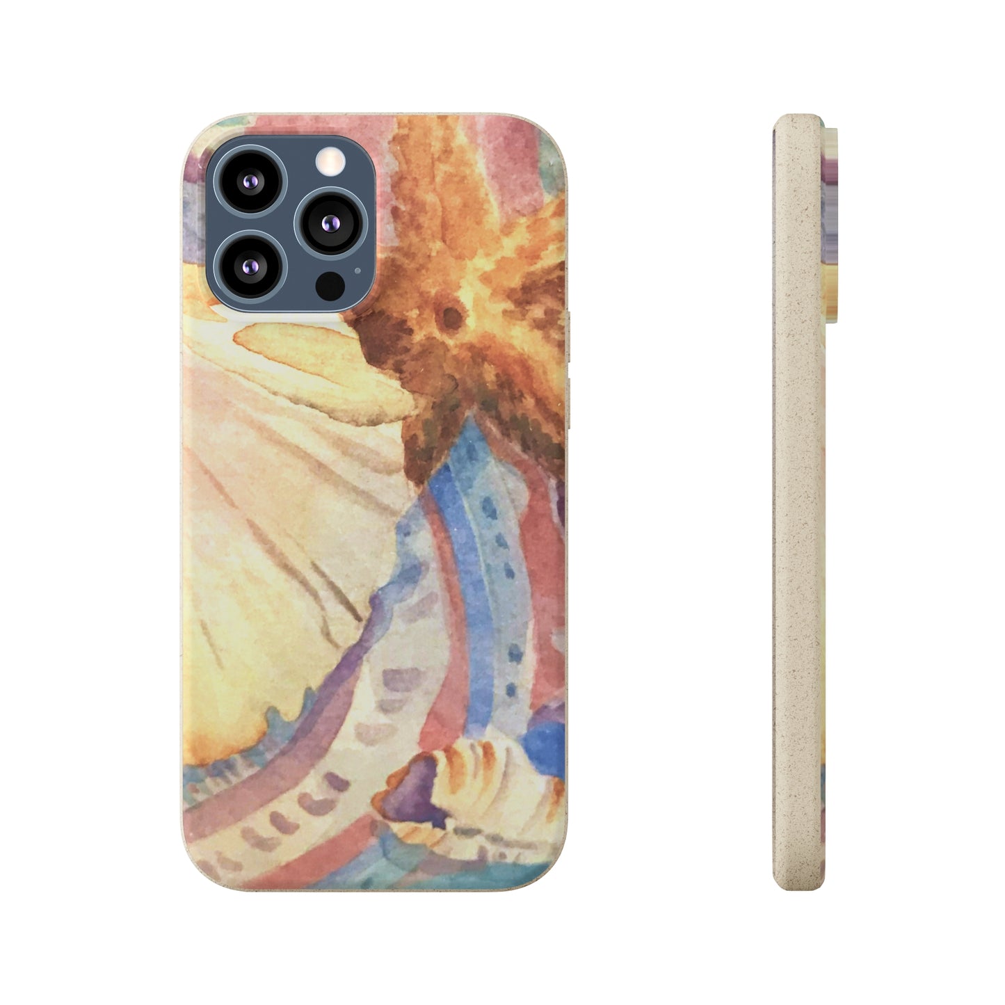 Biodegradable Phone Case with 'Treasures of the Tide' Watercolor Original Artwork by Barbara Cleary