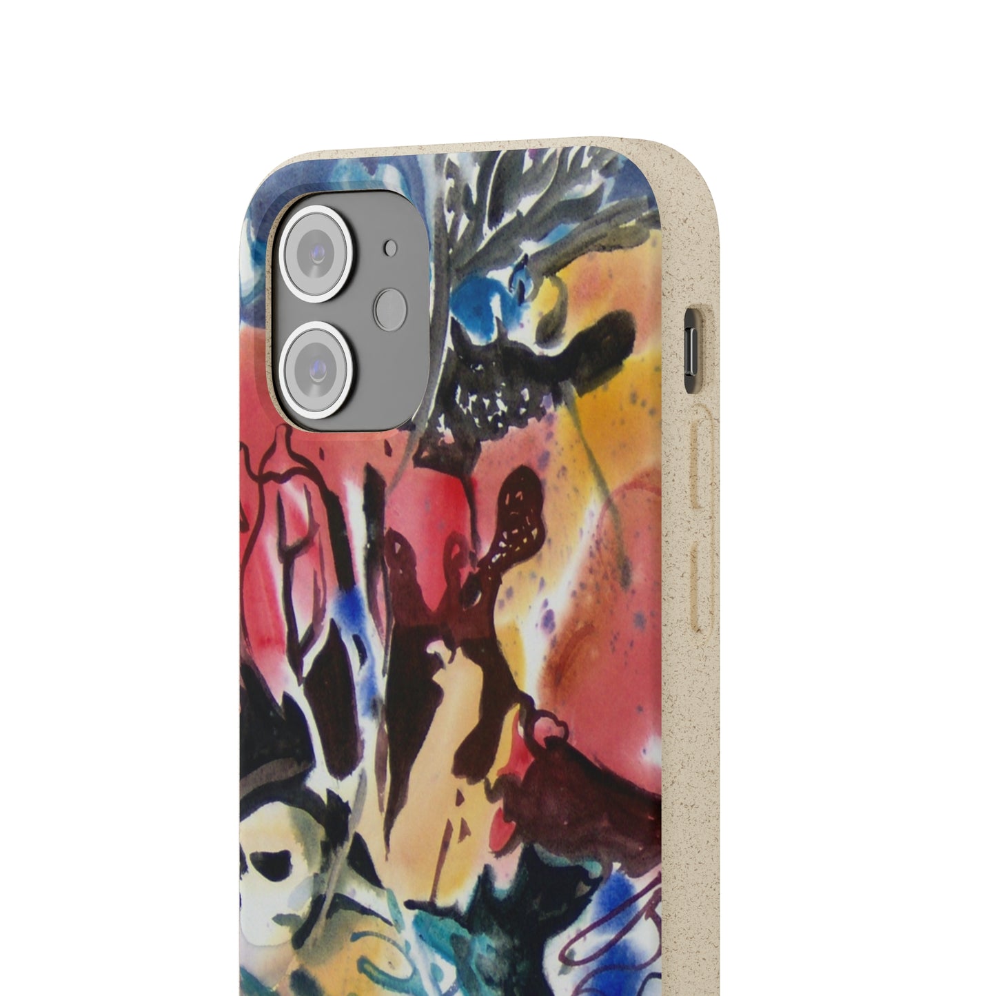 Biodegradable Phone Case with 'Floral Fantasy' Abstract Original Artwork by Barbara Cleary