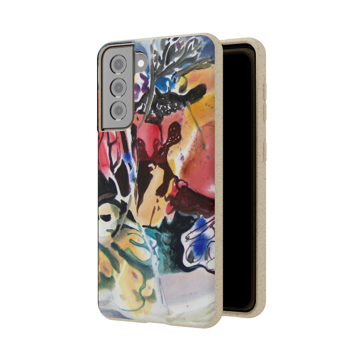 Biodegradable Phone Case with 'Floral Fantasy' Abstract Original Artwork by Barbara Cleary