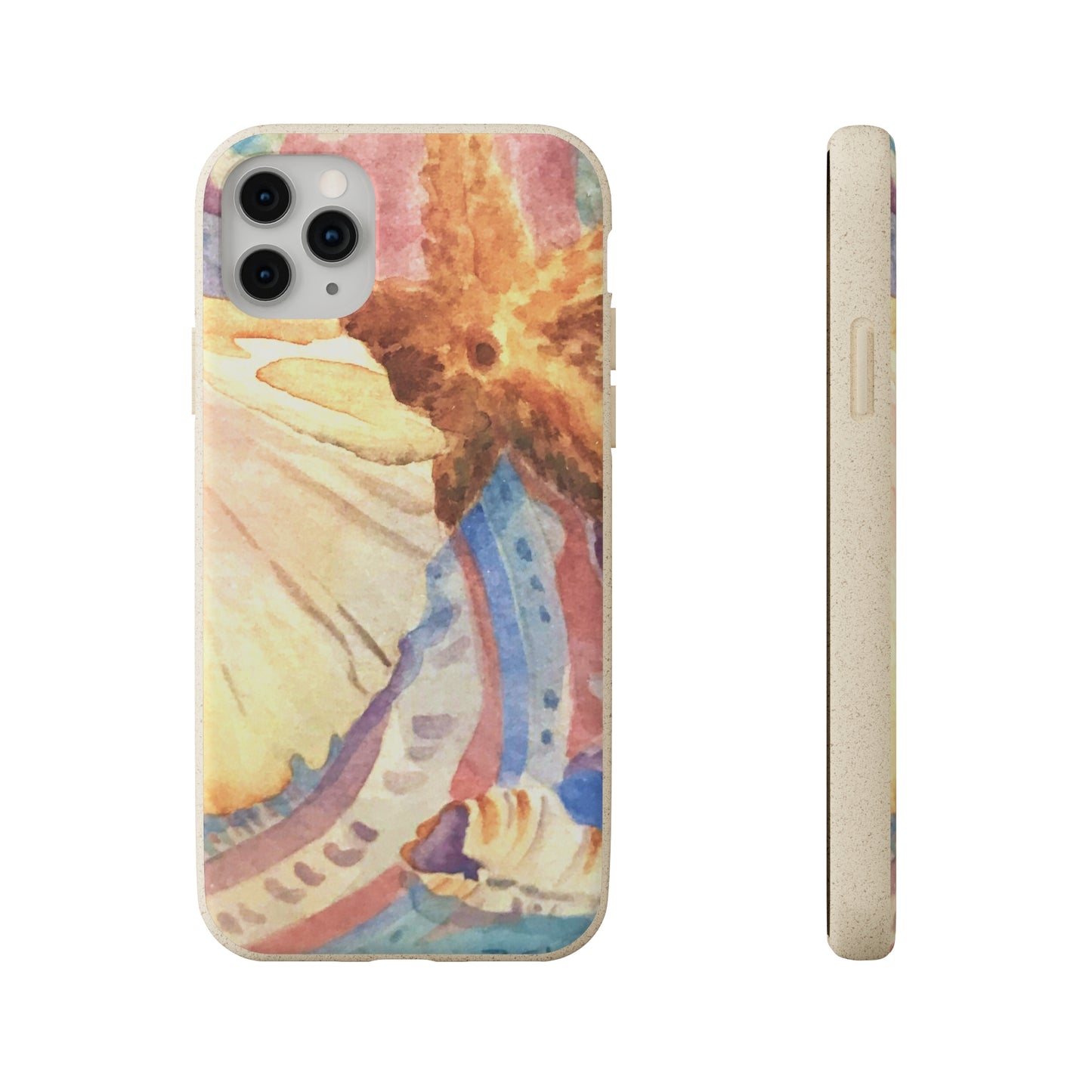 Biodegradable Phone Case with 'Treasures of the Tide' Watercolor Original Artwork by Barbara Cleary