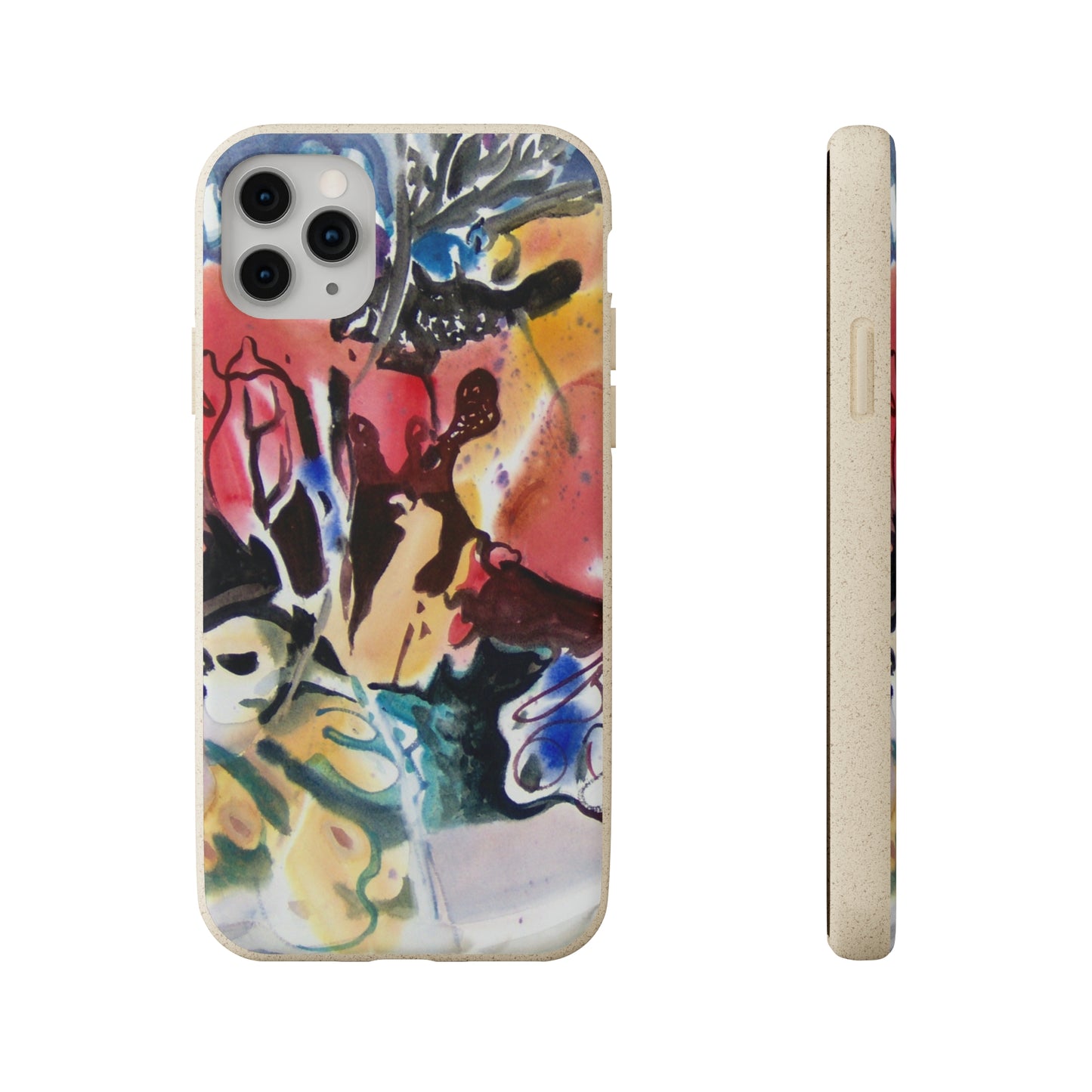 Biodegradable Phone Case with 'Floral Fantasy' Abstract Original Artwork by Barbara Cleary