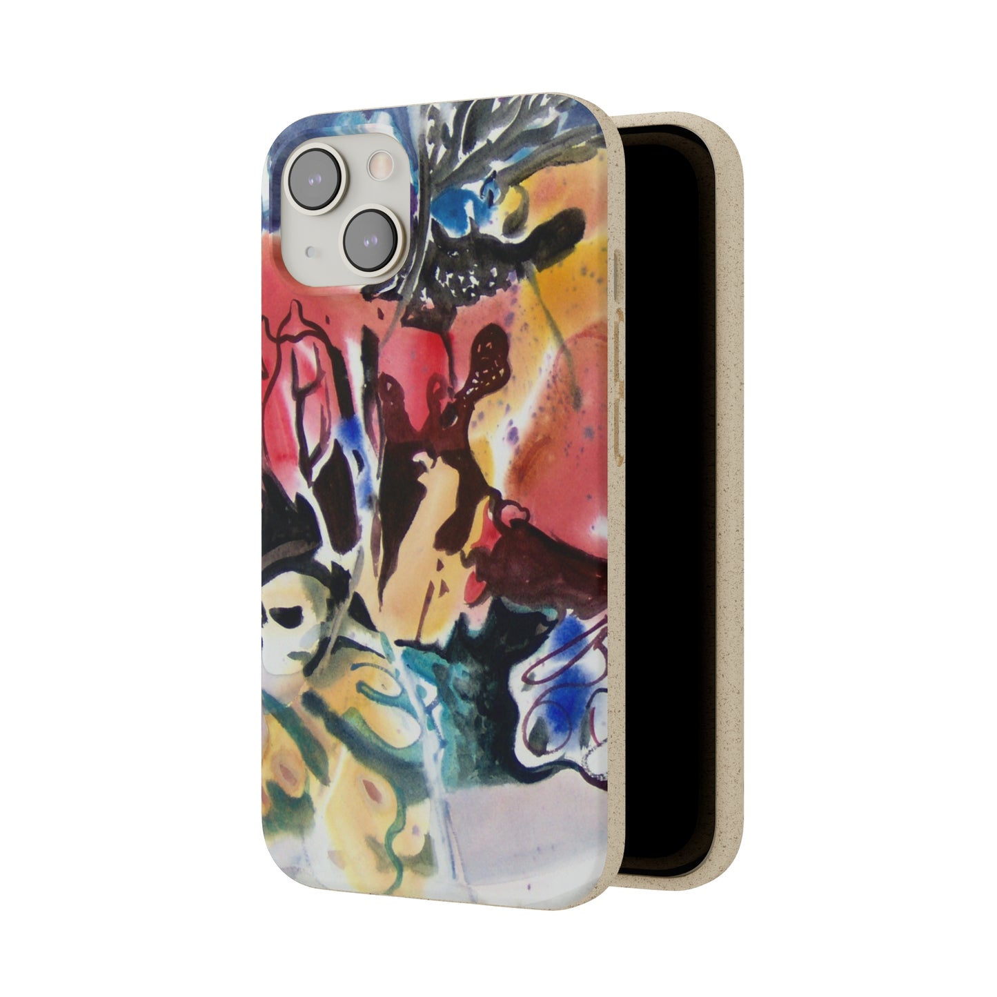 Biodegradable Phone Case with 'Floral Fantasy' Abstract Original Artwork by Barbara Cleary