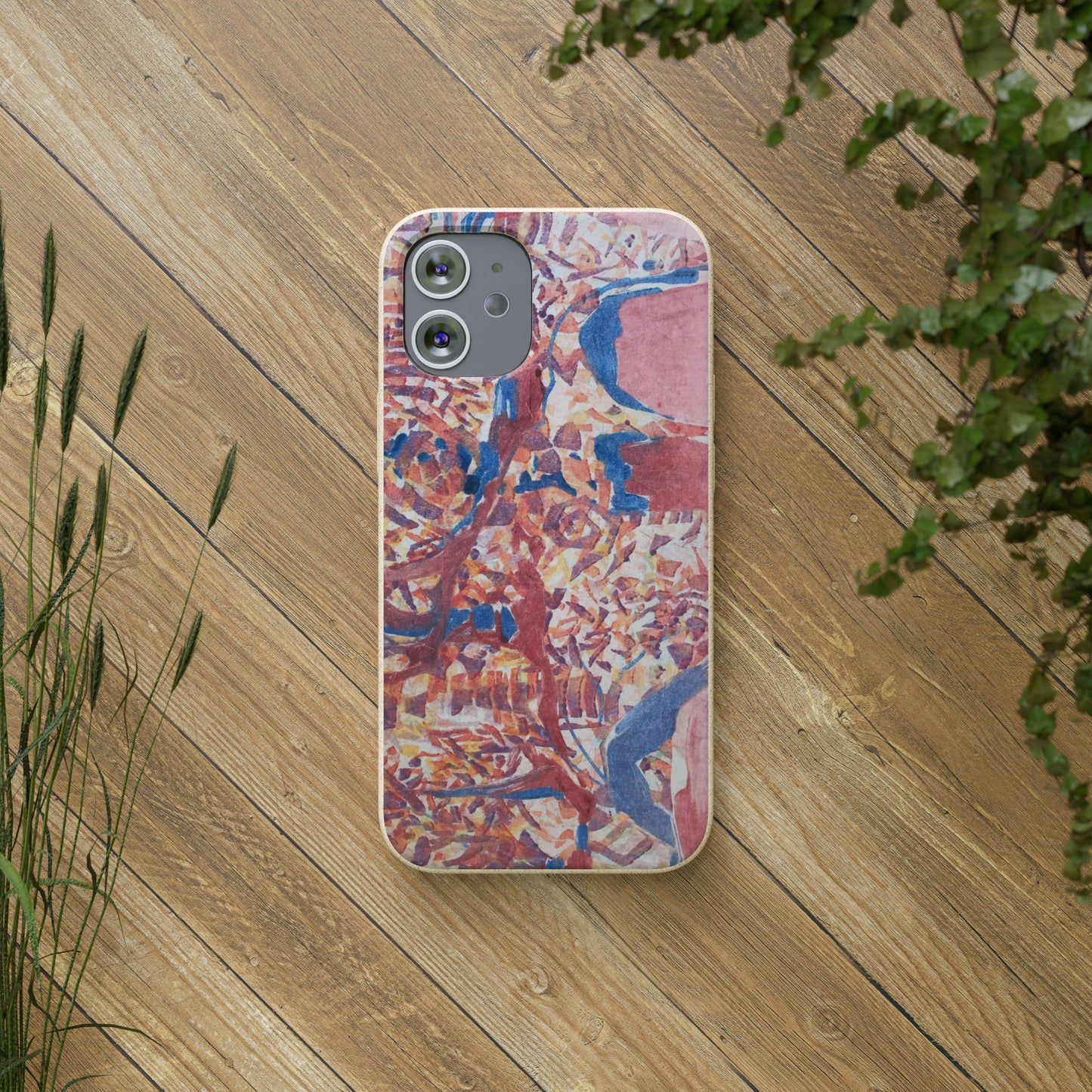 Biodegradable Phone Case with 'Abstract Fusion' Abstract Original Artwork by Barbara Cleary