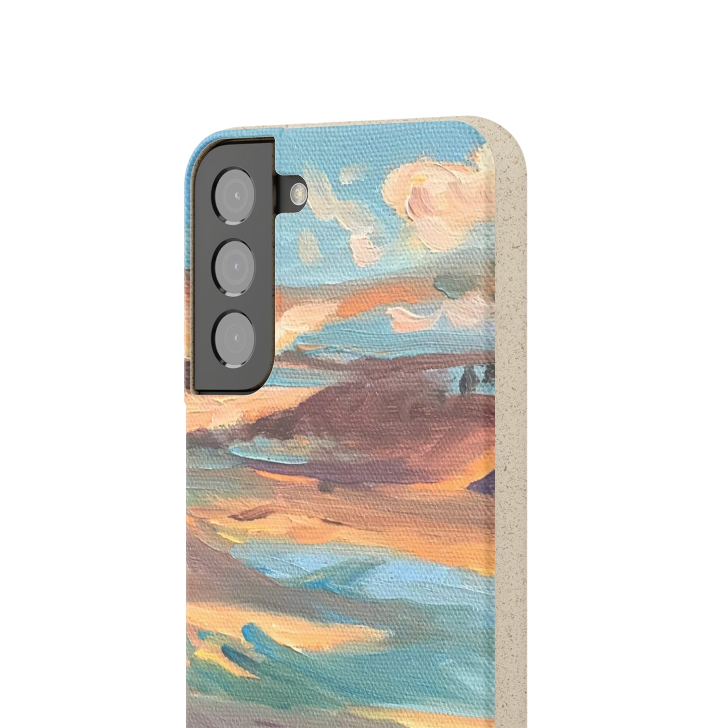 Biodegradable Phone Case with 'Fall Sky' Landscape Original Artwork by Barbara Cleary