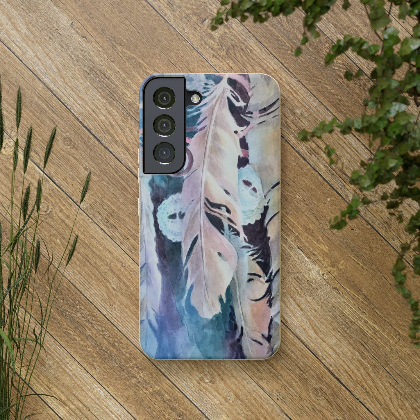 Biodegradable Phone Case with 'Conchos' Watercolor Original Artwork by Barbara Cleary