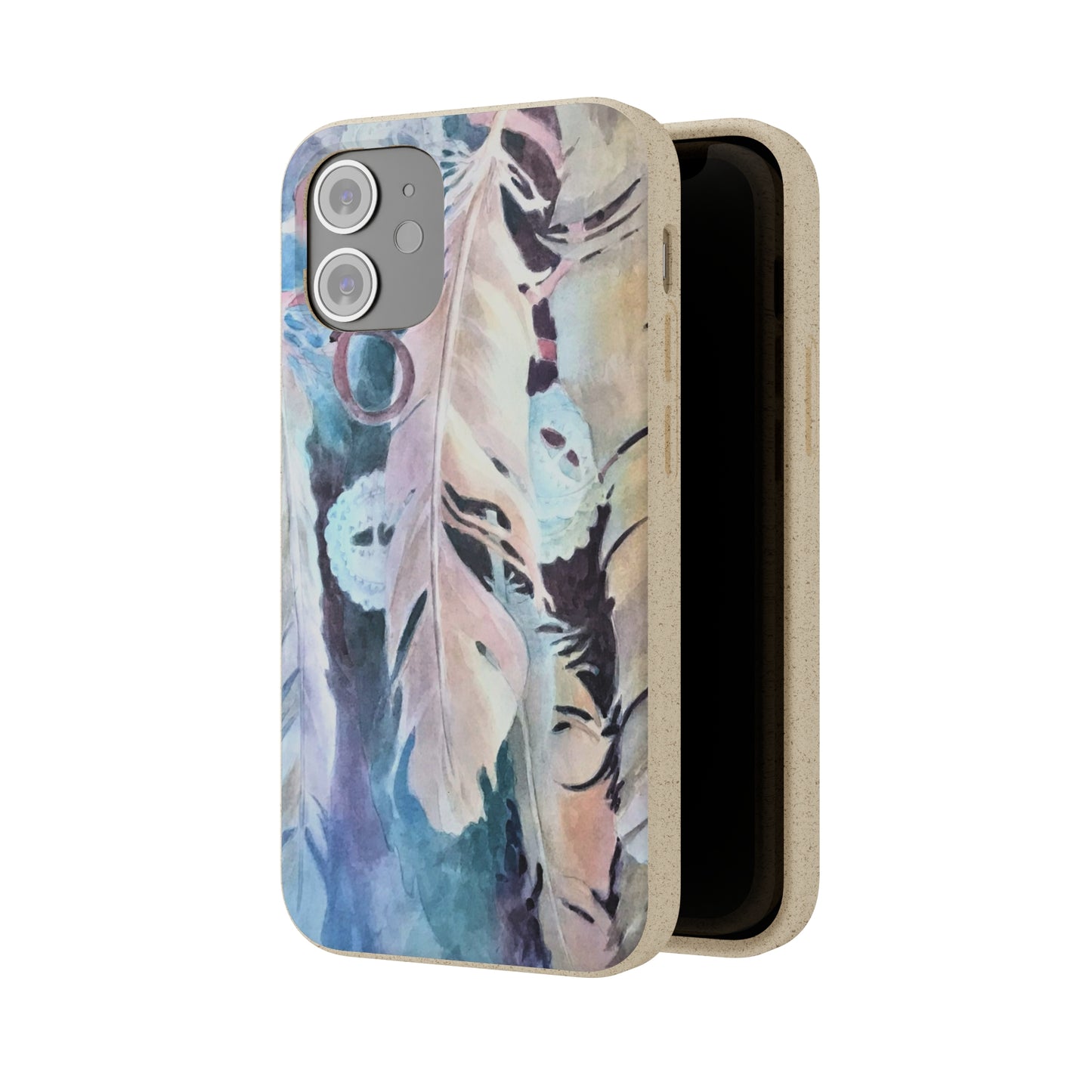 Biodegradable Phone Case with 'Conchos' Watercolor Original Artwork by Barbara Cleary