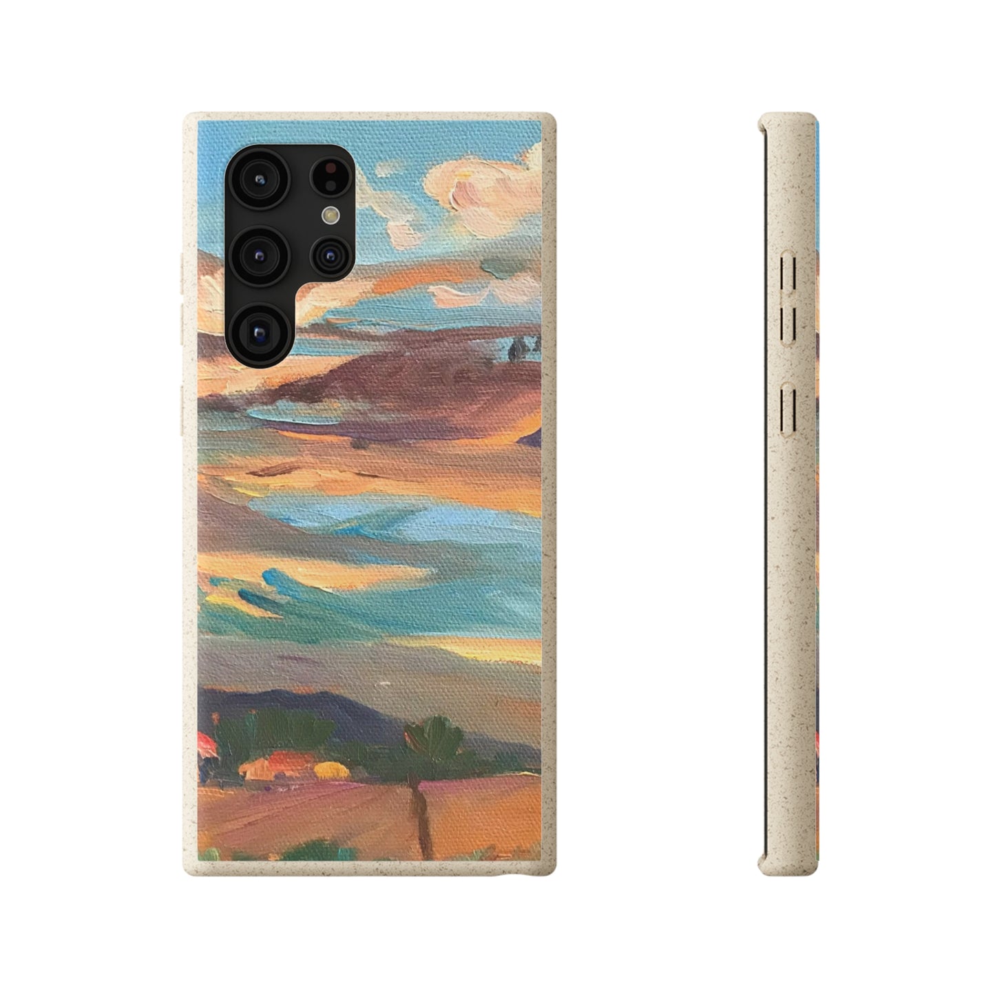 Biodegradable Phone Case with 'Fall Sky' Landscape Original Artwork by Barbara Cleary