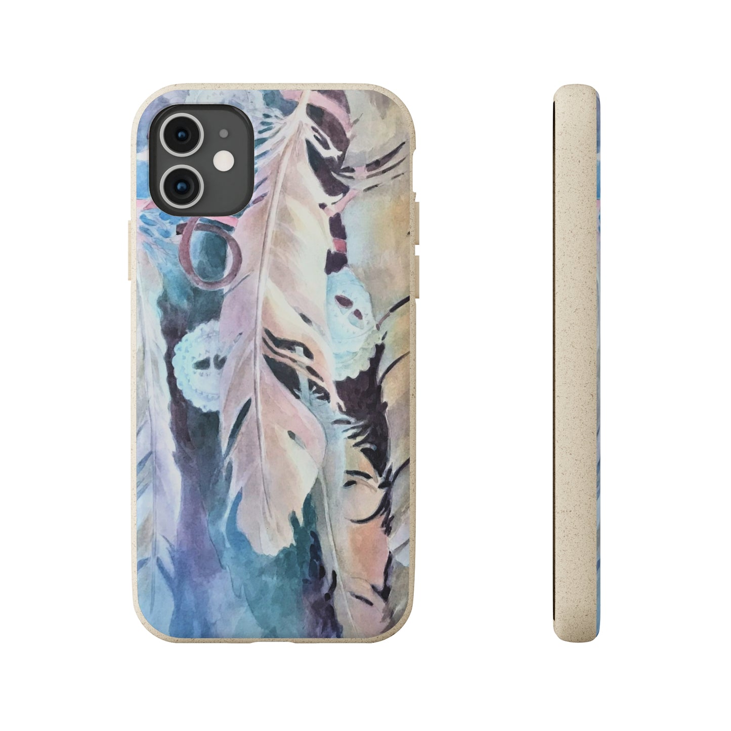 Biodegradable Phone Case with 'Conchos' Watercolor Original Artwork by Barbara Cleary