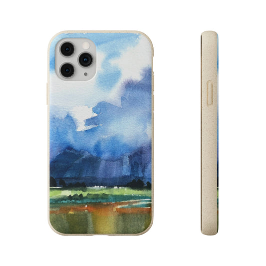 Biodegradable Phone Case with 'Tranquil Mountain View 4' Landscape Original Artwork by Barbara Cleary