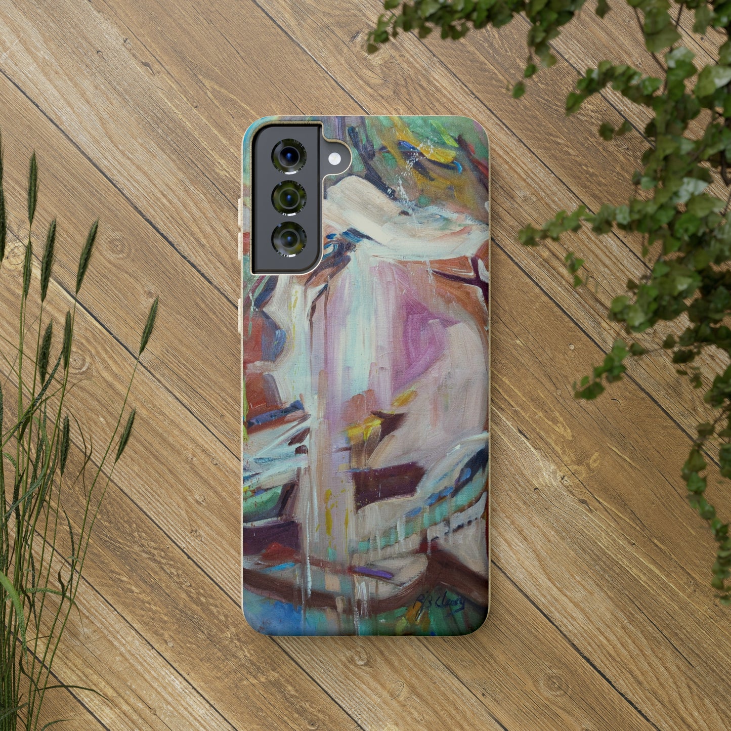 Biodegradable Phone Case with 'All Seasons' Abstract Original Artwork by Barbara Cleary