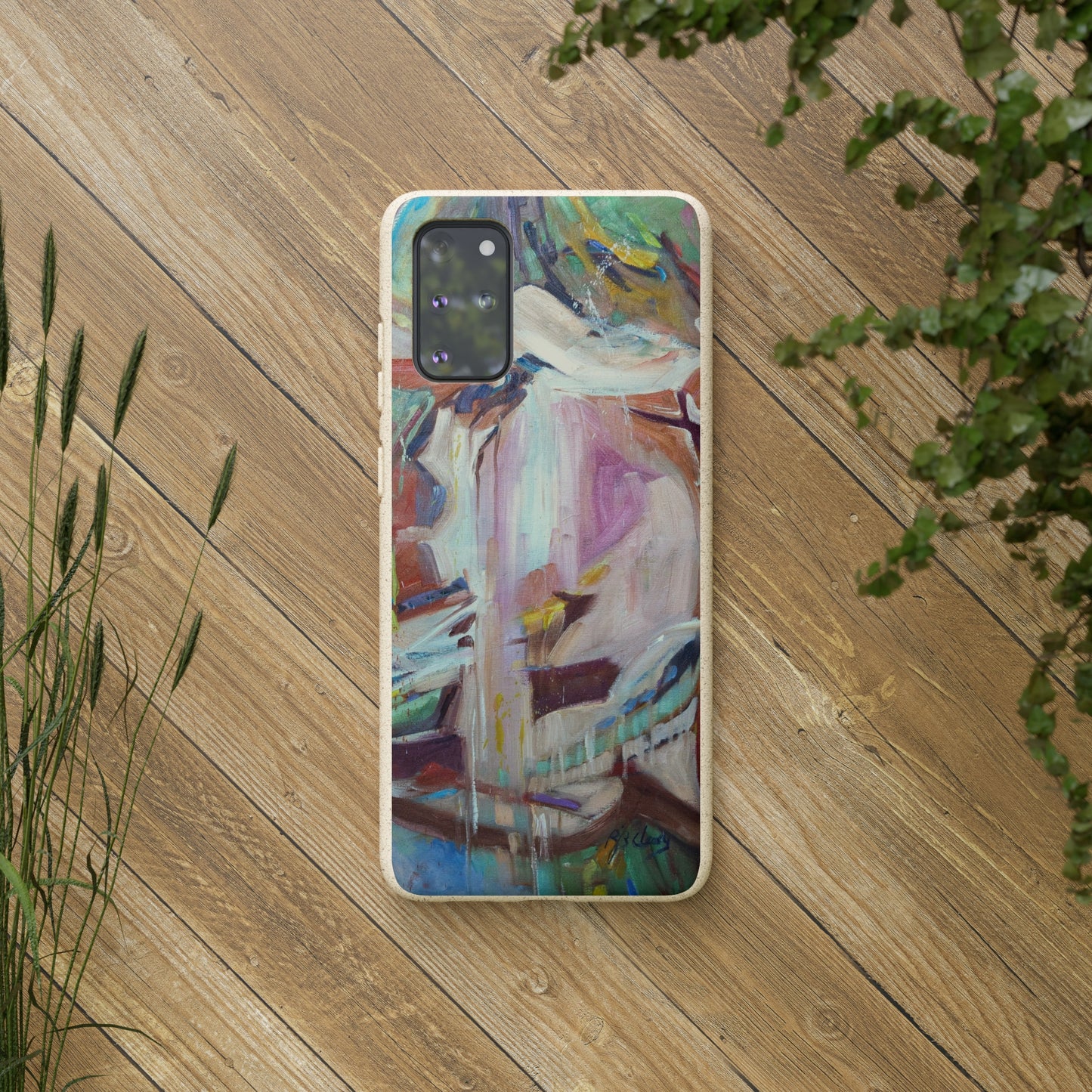 Biodegradable Phone Case with 'All Seasons' Abstract Original Artwork by Barbara Cleary