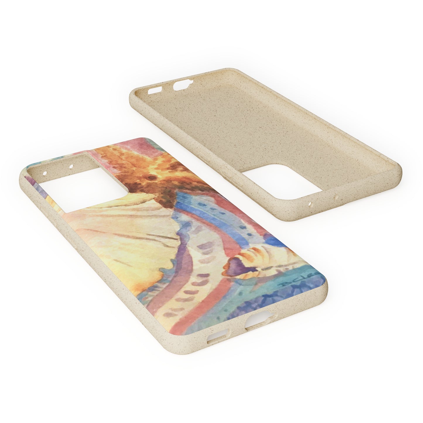 Biodegradable Phone Case with 'Treasures of the Tide' Watercolor Original Artwork by Barbara Cleary