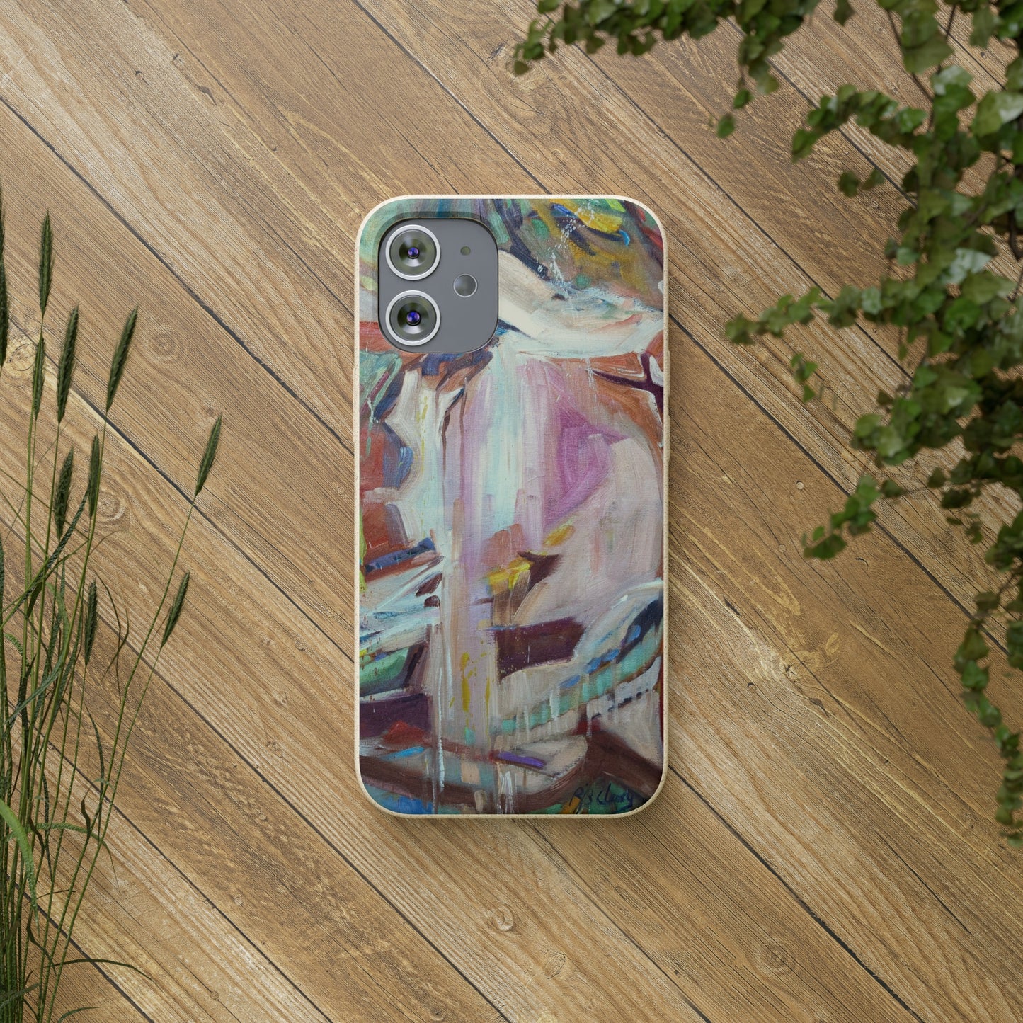 Biodegradable Phone Case with 'All Seasons' Abstract Original Artwork by Barbara Cleary