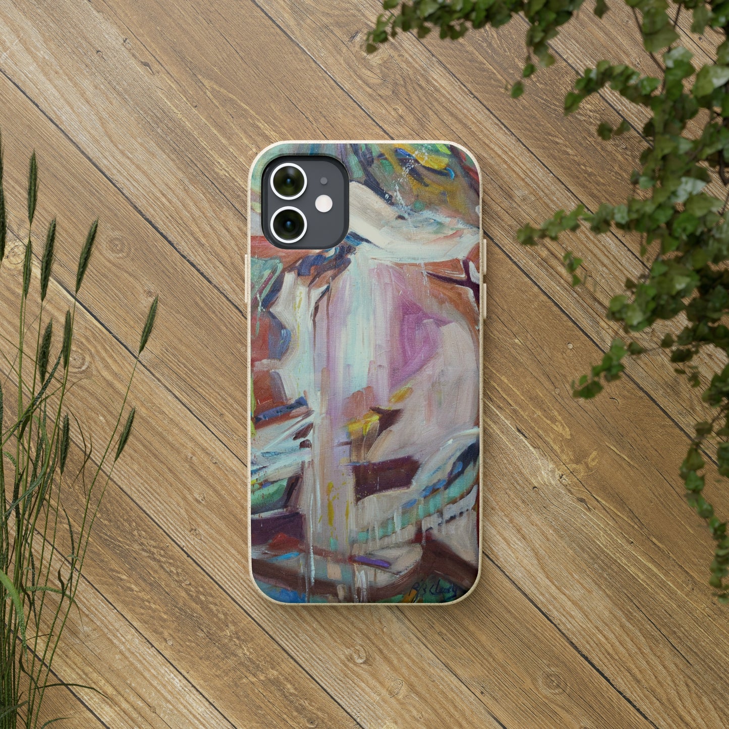 Biodegradable Phone Case with 'All Seasons' Abstract Original Artwork by Barbara Cleary