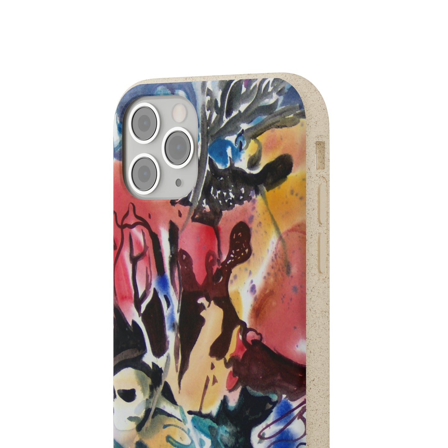 Biodegradable Phone Case with 'Floral Fantasy' Abstract Original Artwork by Barbara Cleary