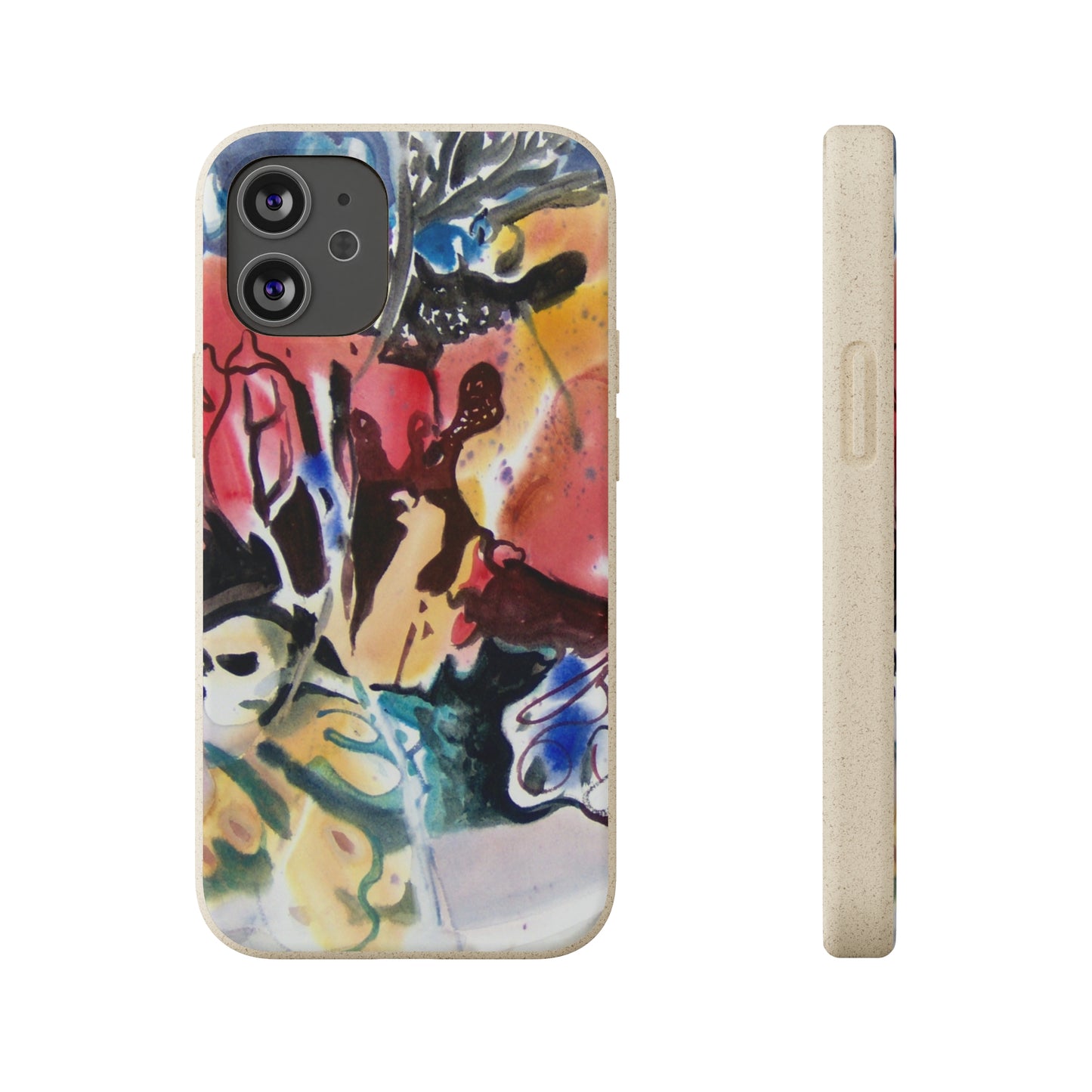 Biodegradable Phone Case with 'Floral Fantasy' Abstract Original Artwork by Barbara Cleary