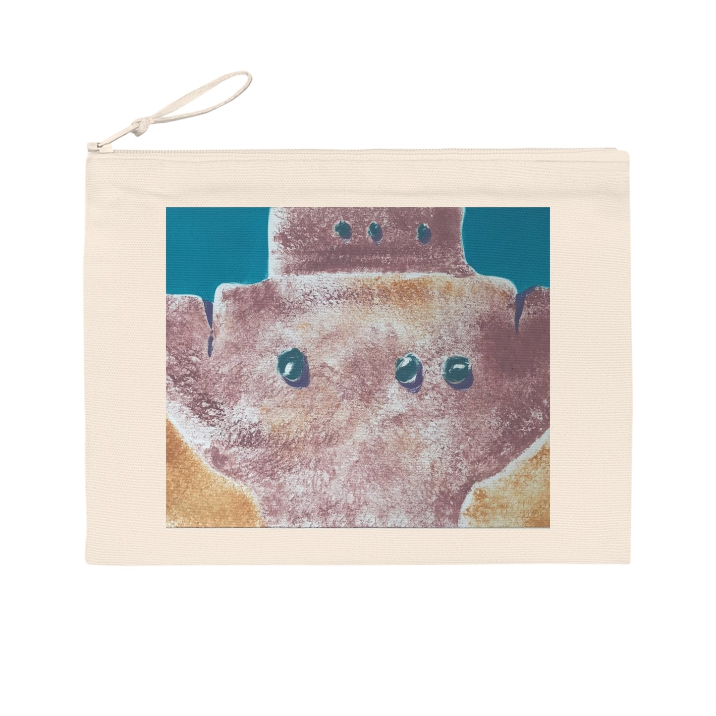 Eco-Friendly Pencil Case with 'Pueblo Series 1'  Original Fine Art by American Artist Barbara Cleary | Barbara Cleary Designs