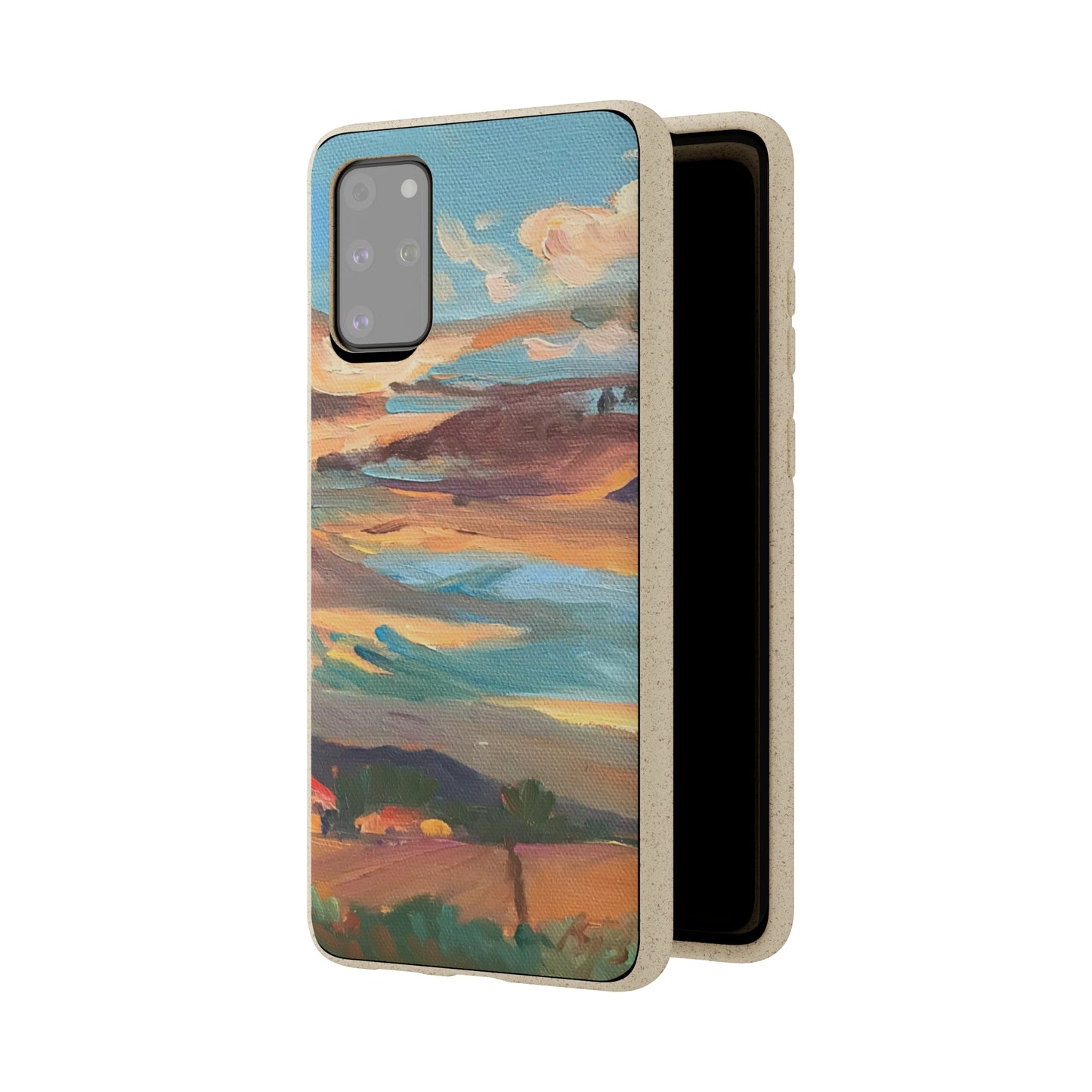 Biodegradable Phone Case with 'Fall Sky' Landscape Original Artwork by Barbara Cleary