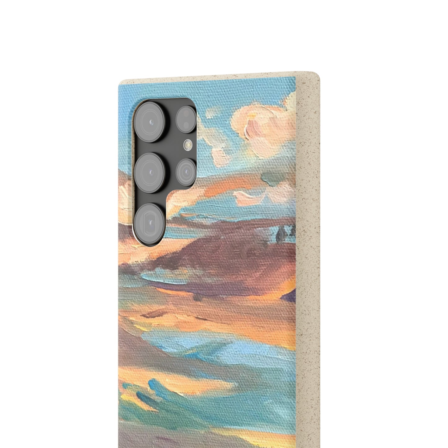 Biodegradable Phone Case with 'Fall Sky' Landscape Original Artwork by Barbara Cleary