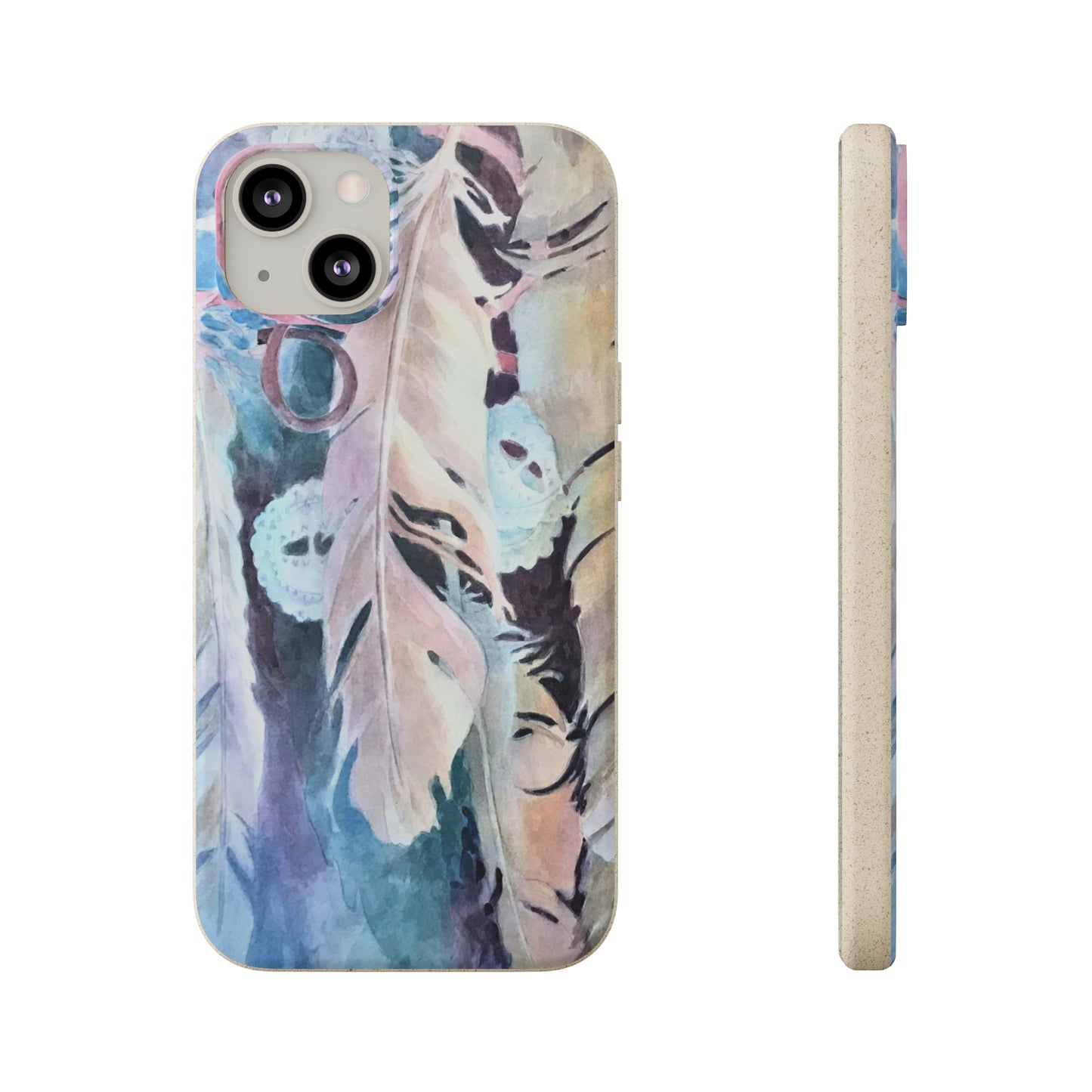 Biodegradable Phone Case with 'Conchos' Watercolor Original Artwork by Barbara Cleary