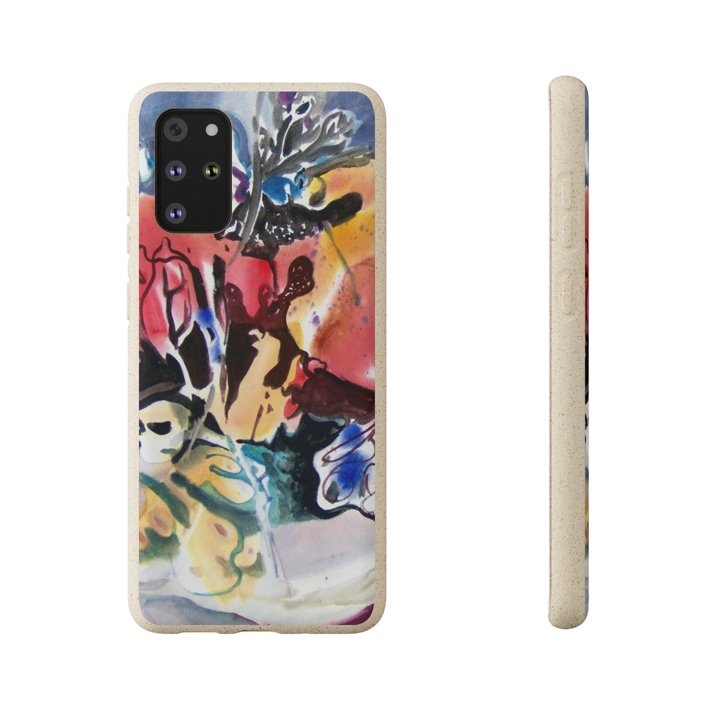 Biodegradable Phone Case with 'Floral Fantasy' Abstract Original Artwork by Barbara Cleary