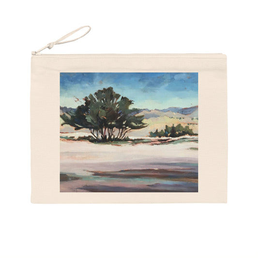 Eco-Friendly Pouch with 'Georgia's View' I Original Artwork by American Artist Barbara Cleary