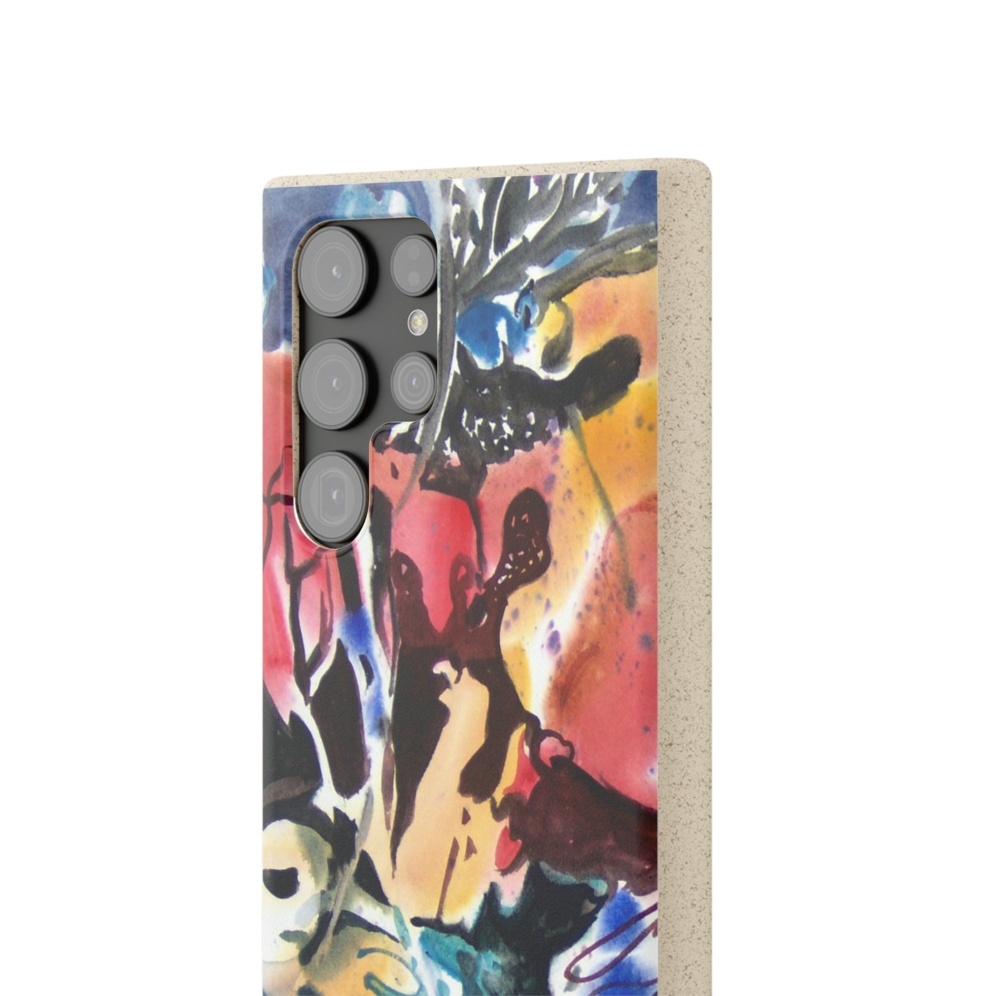 Biodegradable Phone Case with 'Floral Fantasy' Abstract Original Artwork by Barbara Cleary