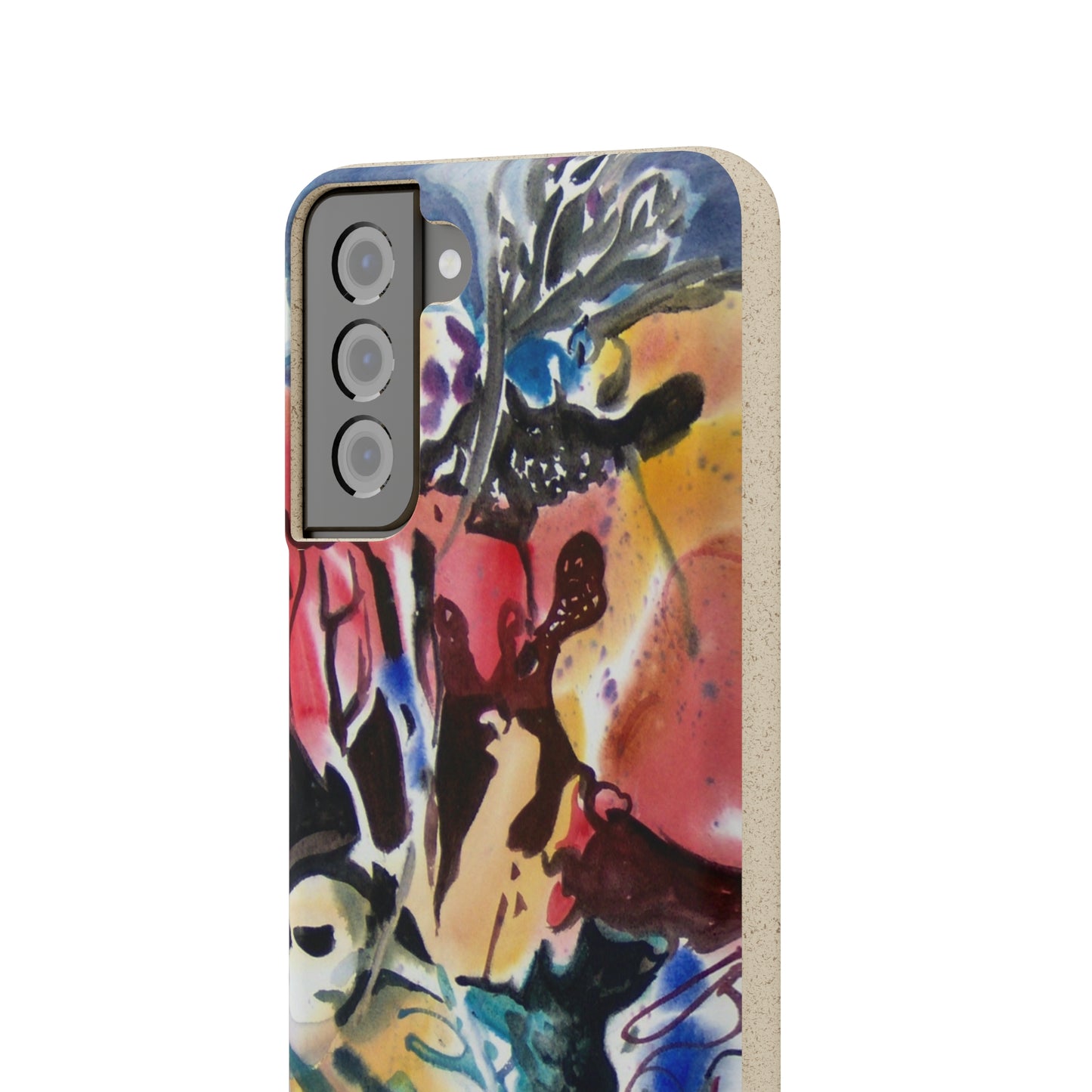 Biodegradable Phone Case with 'Floral Fantasy' Abstract Original Artwork by Barbara Cleary