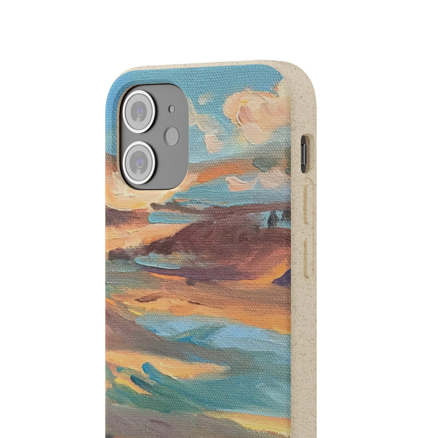 Biodegradable Phone Case with 'Fall Sky' Landscape Original Artwork by Barbara Cleary