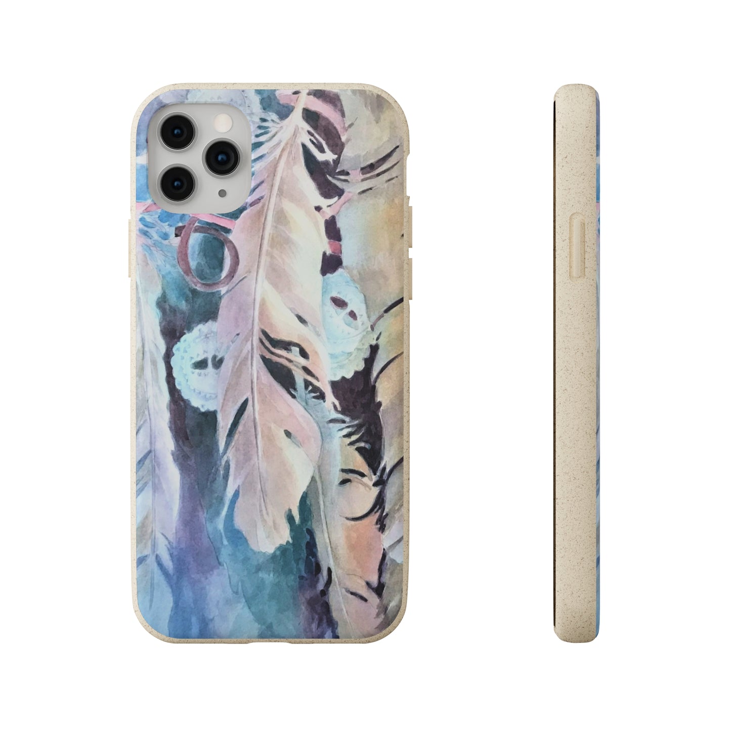 Biodegradable Phone Case with 'Conchos' Watercolor Original Artwork by Barbara Cleary