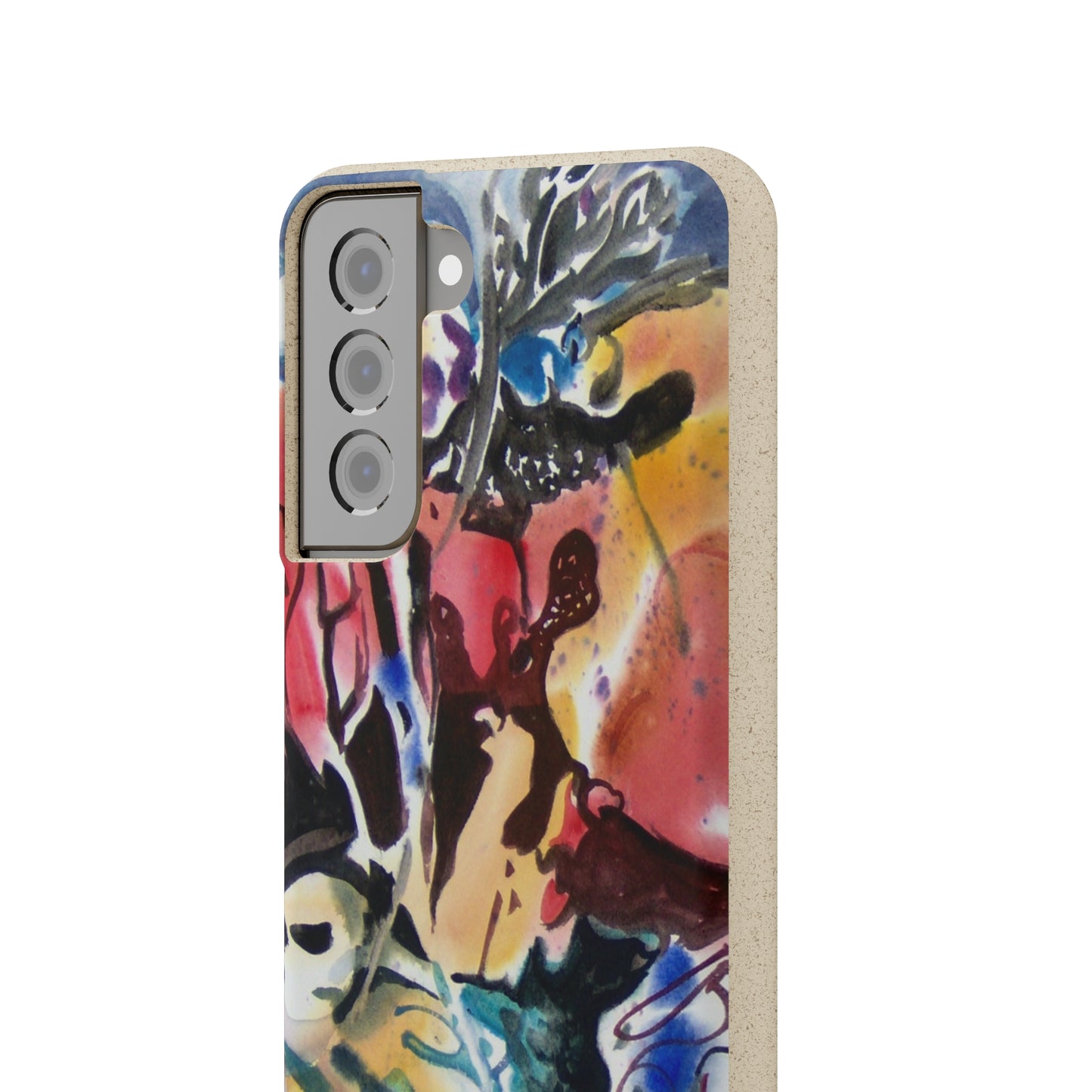 Biodegradable Phone Case with 'Floral Fantasy' Abstract Original Artwork by Barbara Cleary