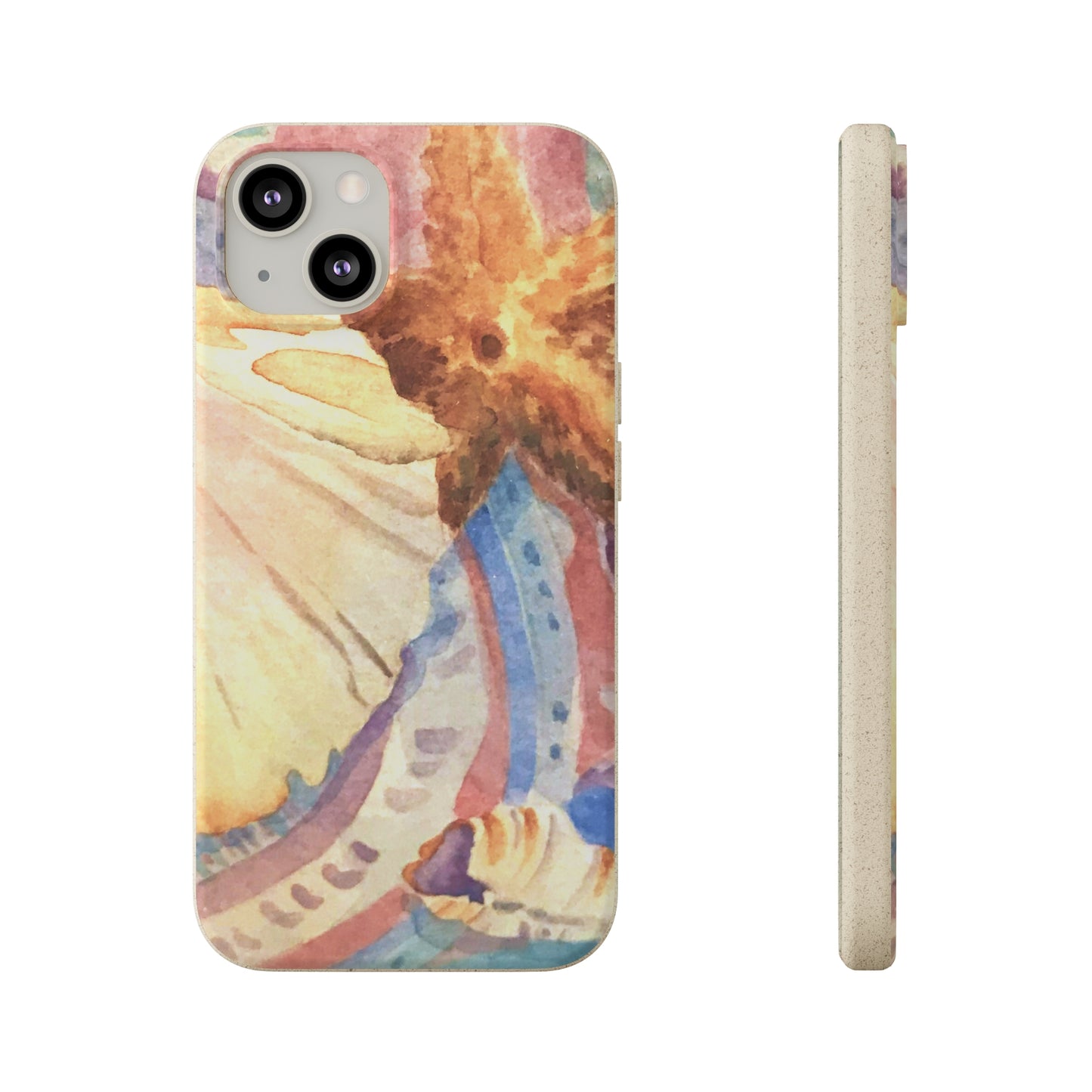 Biodegradable Phone Case with 'Treasures of the Tide' Watercolor Original Artwork by Barbara Cleary