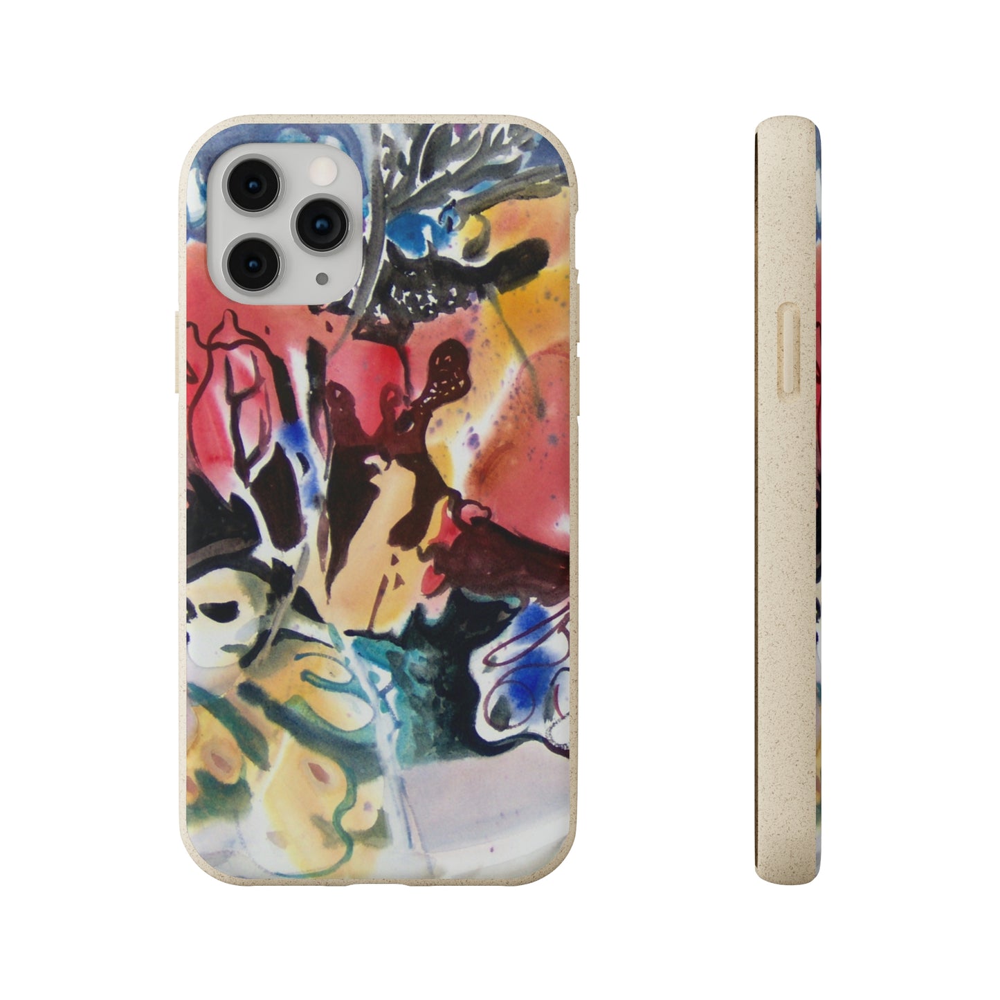 Biodegradable Phone Case with 'Floral Fantasy' Abstract Original Artwork by Barbara Cleary