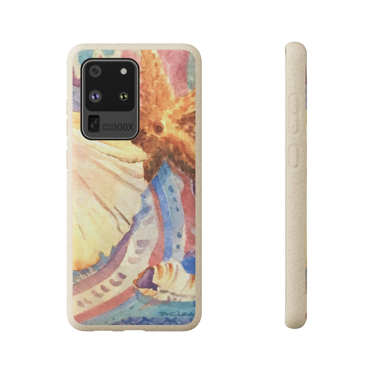 Biodegradable Phone Case with 'Treasures of the Tide' Watercolor Original Artwork by Barbara Cleary