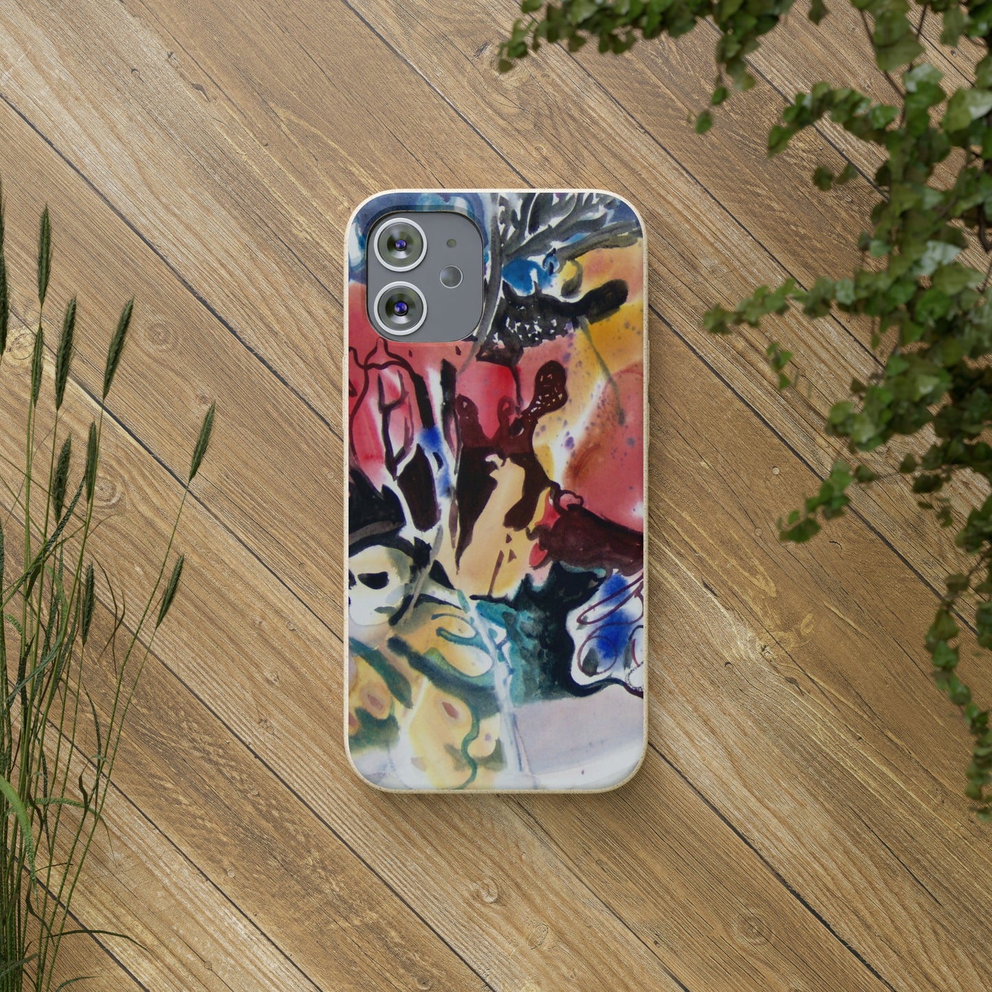 Biodegradable Phone Case with 'Floral Fantasy' Abstract Original Artwork by Barbara Cleary