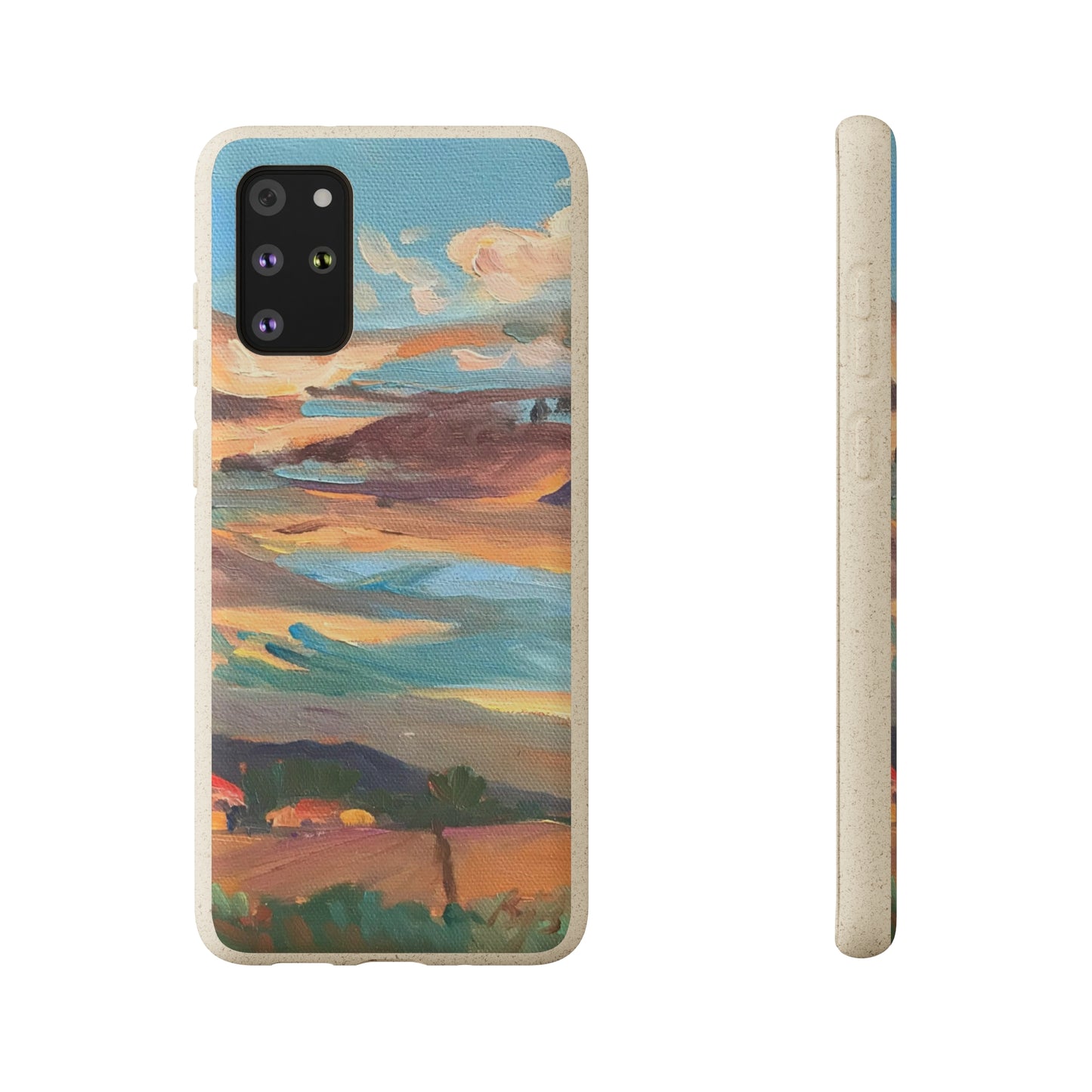 Biodegradable Phone Case with 'Fall Sky' Landscape Original Artwork by Barbara Cleary