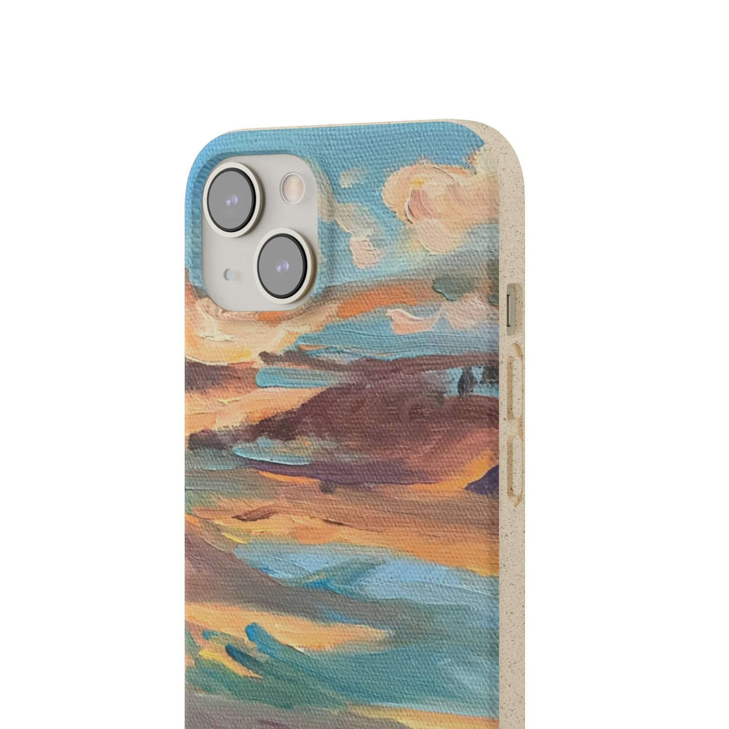 Biodegradable Phone Case with 'Fall Sky' Landscape Original Artwork by Barbara Cleary