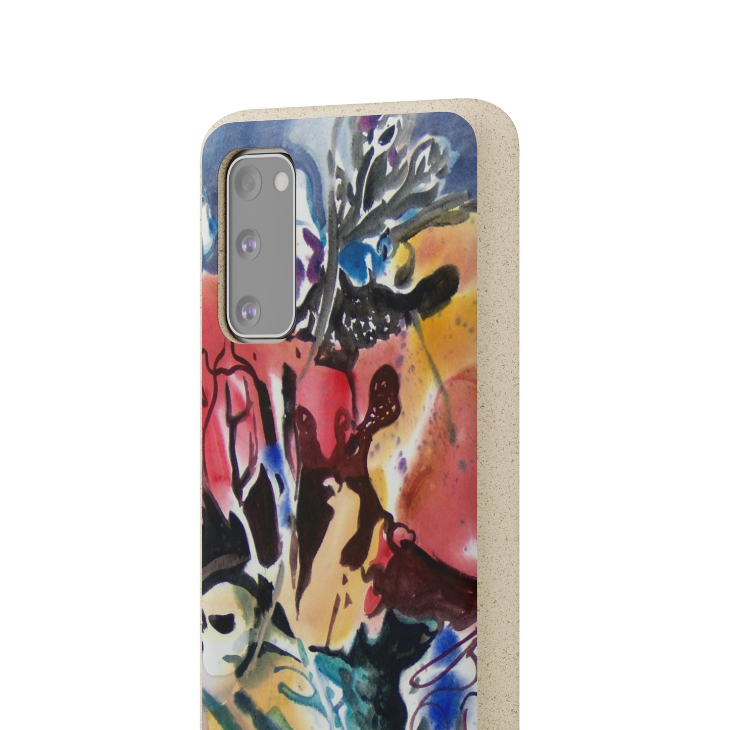 Biodegradable Phone Case with 'Floral Fantasy' Abstract Original Artwork by Barbara Cleary