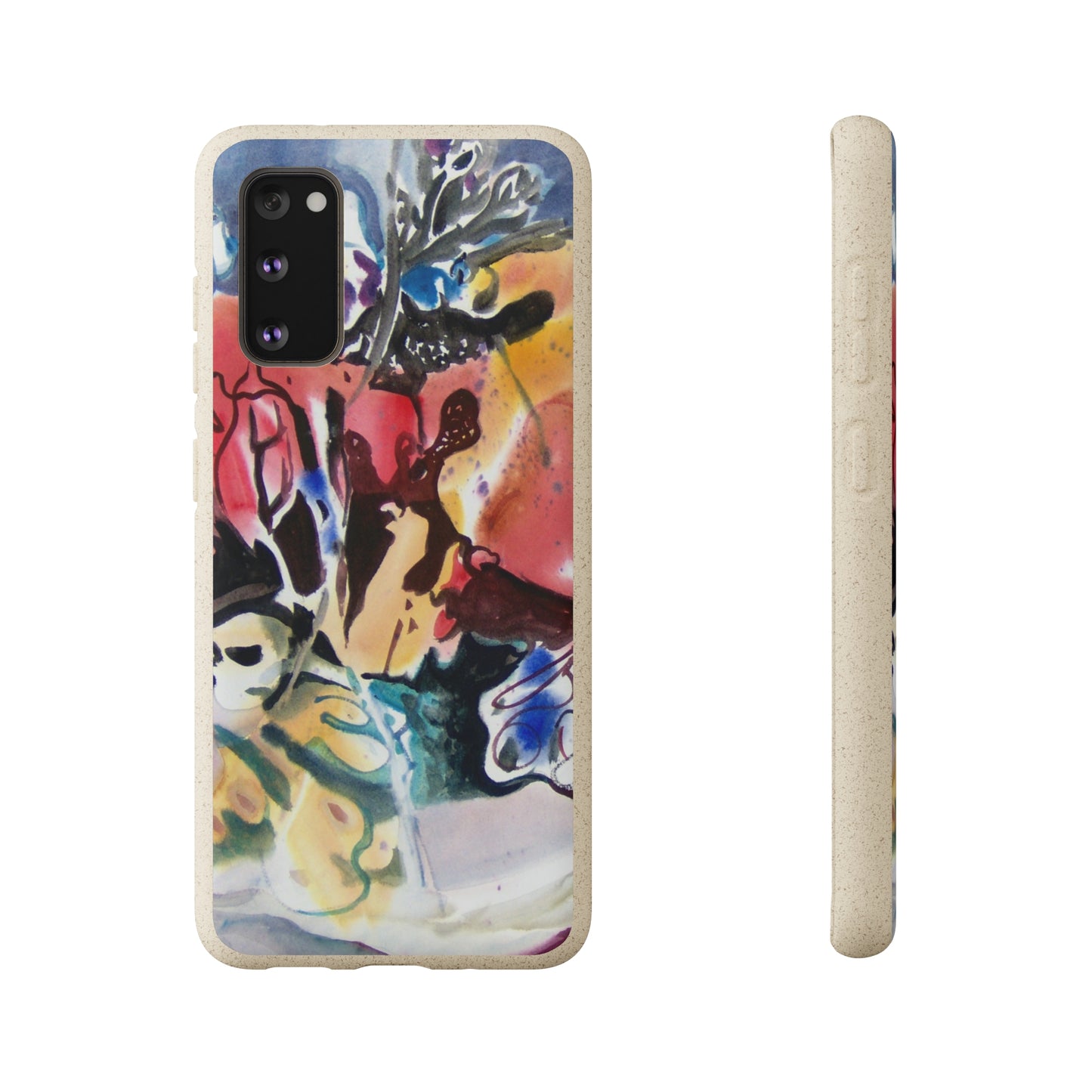 Biodegradable Phone Case with 'Floral Fantasy' Abstract Original Artwork by Barbara Cleary